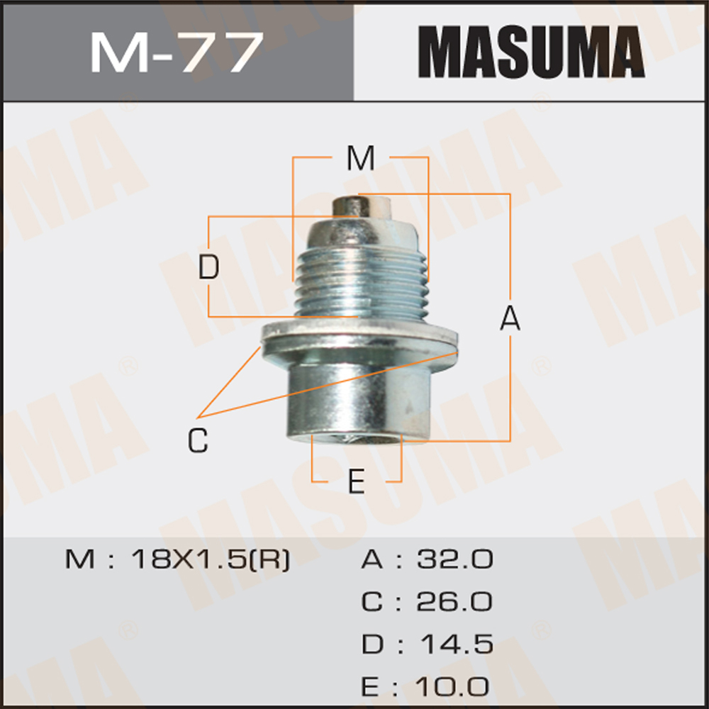 Болт маслосливной - Masuma M-77