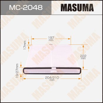 Фильтр салона - Masuma MC-2048