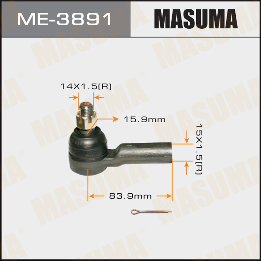 Наконечник рулевой тяги | прав/лев | - Masuma ME-3891