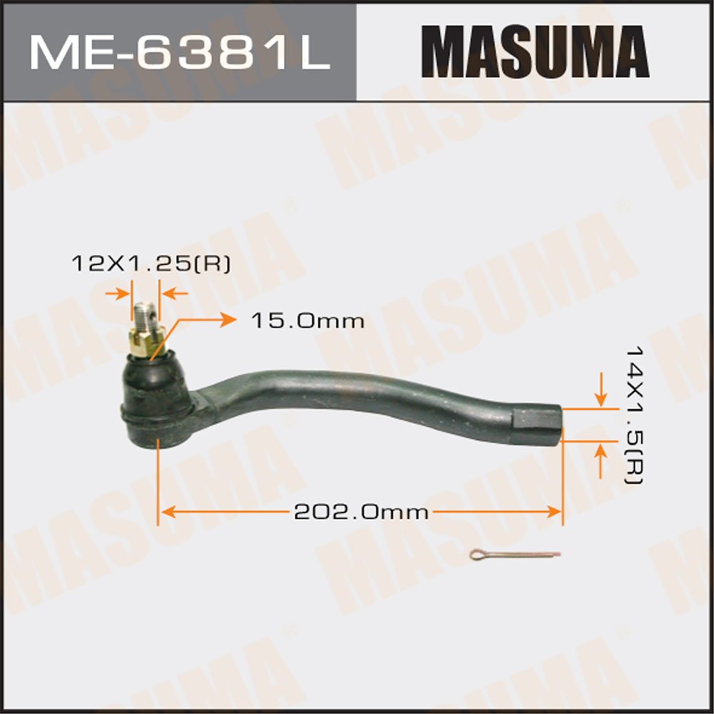 Наконечник рулевой тяги - Masuma ME-6381L
