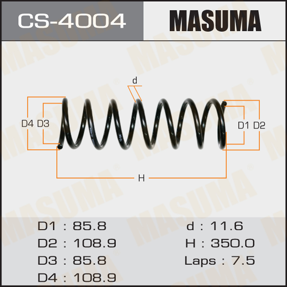 Пружина ходовой части | зад | - Masuma CS-4004
