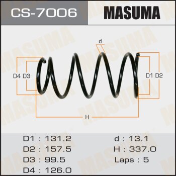 Пружина ходовой части | зад | - Masuma CS-7006