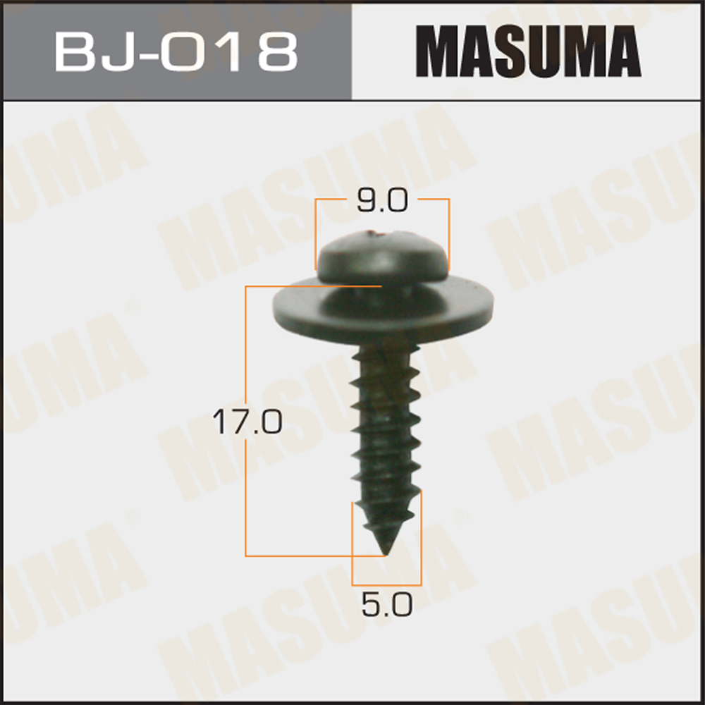 Саморез 5x17мм, набор 10шт - Masuma BJ018