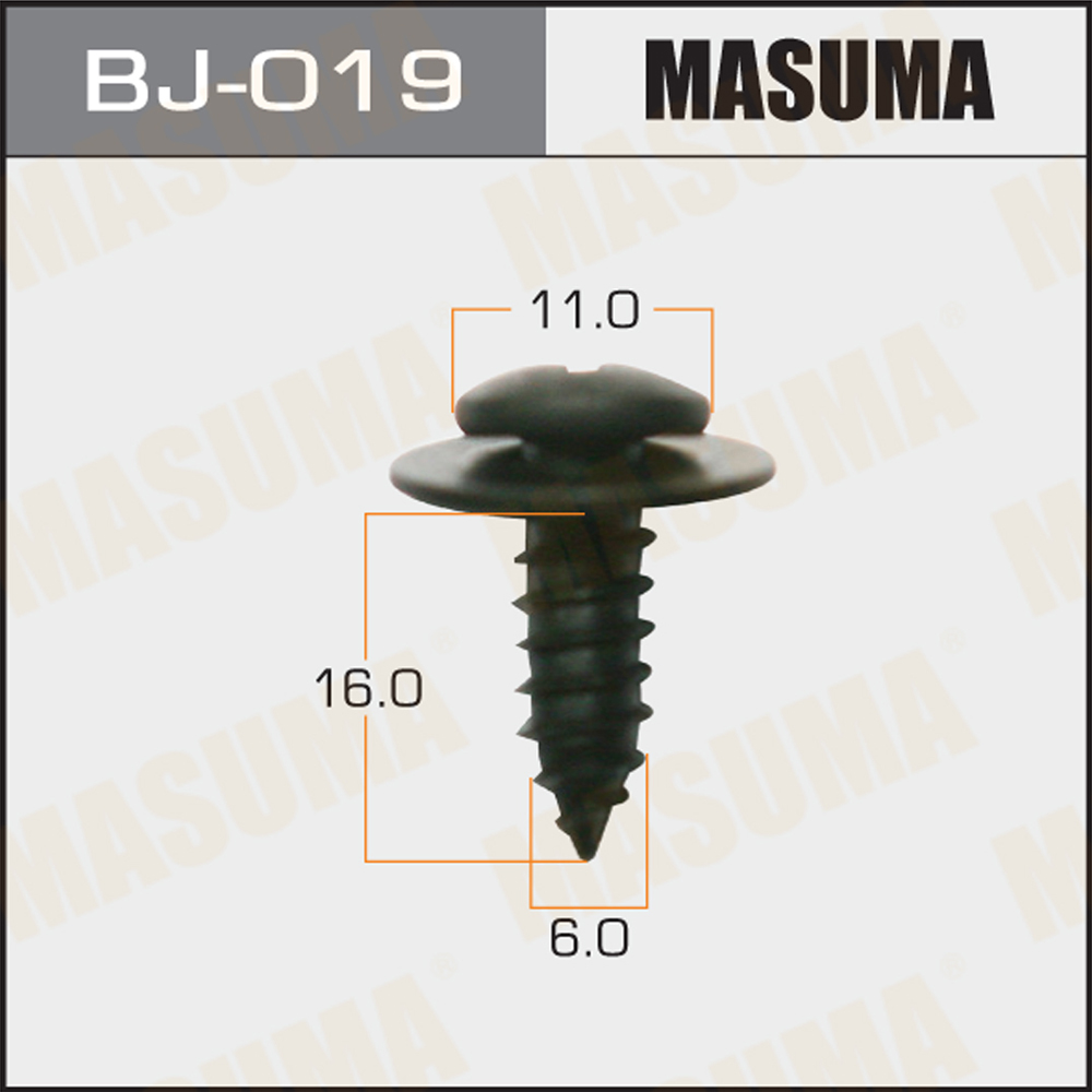Саморез 6x16мм, набор 10шт - Masuma BJ019