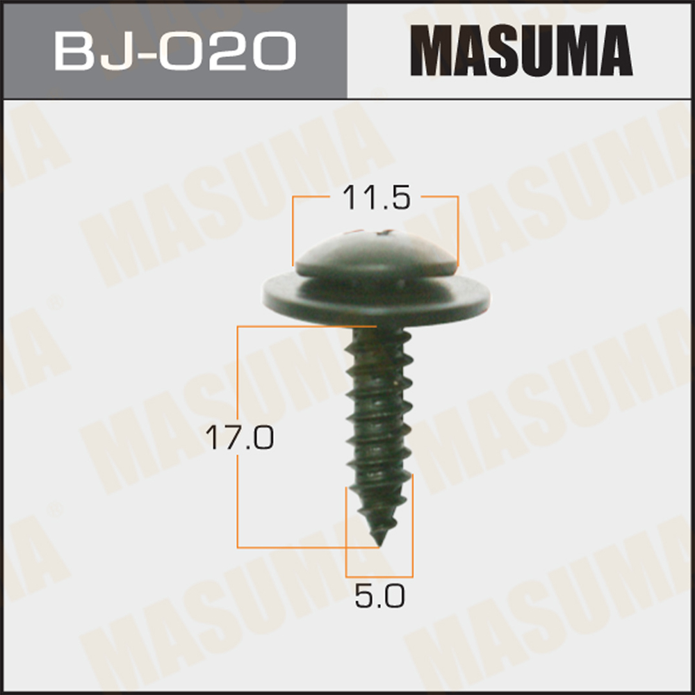 Саморез 5x17мм, набор 10шт - Masuma BJ020