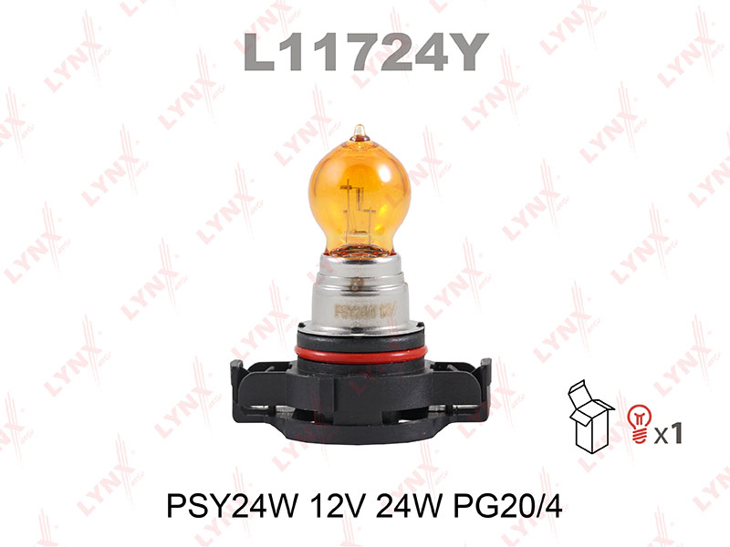 Лампа psy24w 12V 24W pg20/4 - LYNXauto L11724Y