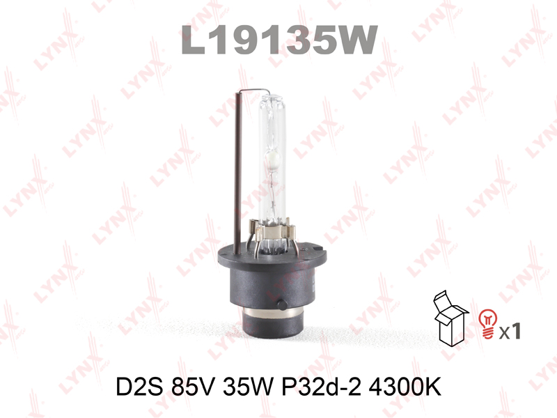 Лампа D2S 12V 35W P32d-2, 4300k - LYNXauto L19135W