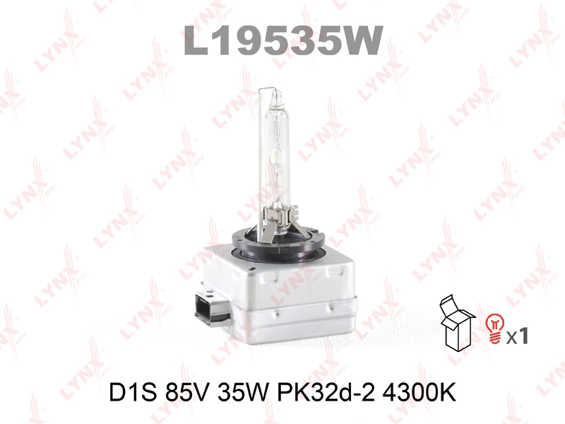 Лампа D1S 12V 35W PK32d-2, 4300k - LYNXauto L19535W