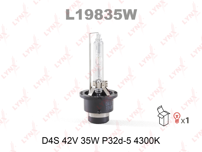 Лампа D4S 12V 35W P32d-5, 4300k - LYNXauto L19835W