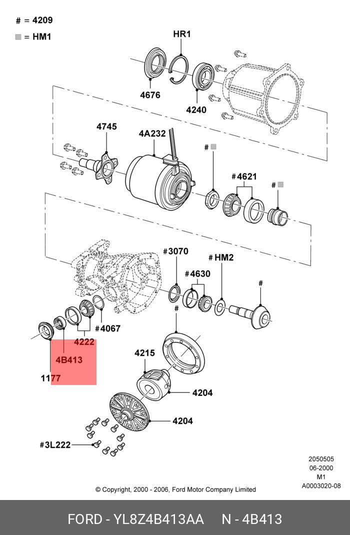 Подшипник ступицы колеса - Ford YL8Z4B413AA