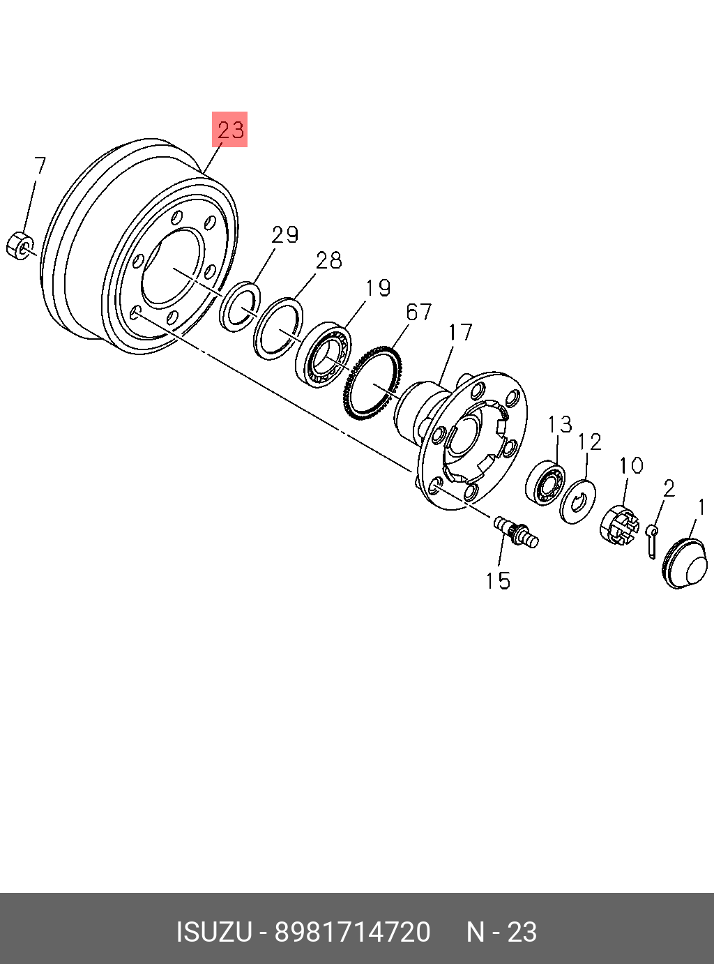 Барабан тормозной - Isuzu 8-98171-472-0