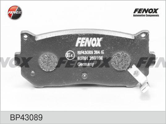 Колодки тормозные дисковые | зад прав/лев | - Fenox BP43089