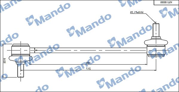 Стойка стабилизатора | зад прав/лев | - Mando SLD0003