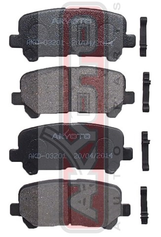 Колодки тормозные дисковые задние - Akyoto AKD-03201