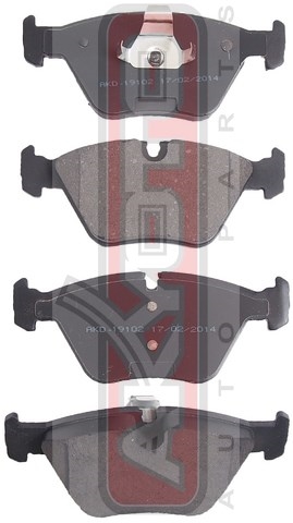 Колодки тормозные дисковые передние - Akyoto AKD-19102