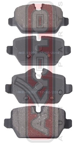 Колодки тормозные дисковые задние - Akyoto AKD-19202