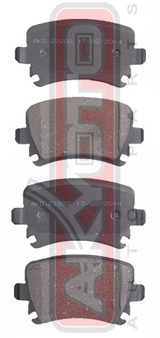 Колодки тормозные дисковые задние - Akyoto AKD-23202
