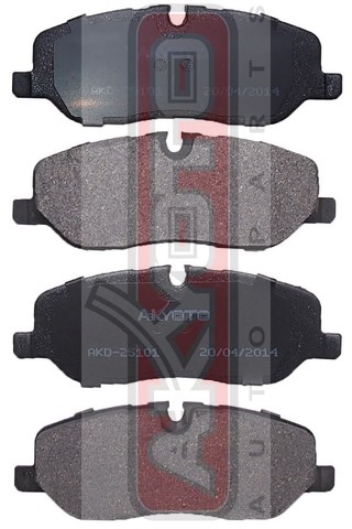 Колодки тормозные дисковые передние - Akyoto AKD-25101