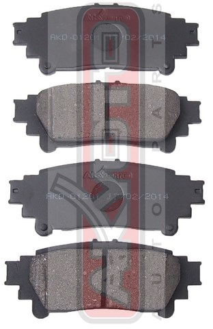 Колодки тормозные дисковые задние - Akyoto AKD-01201