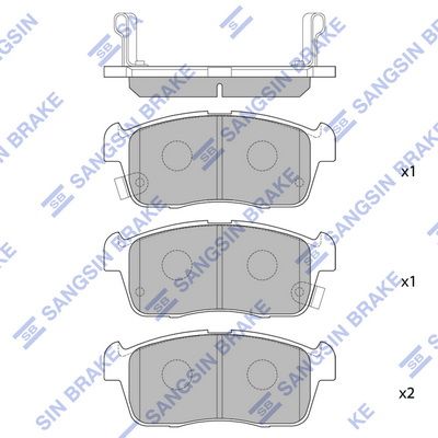 Колодки тормозные передние - Sangsin SP1549