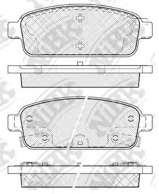 Колодки тормозные дисковые | зад | - NIBK PN0392
