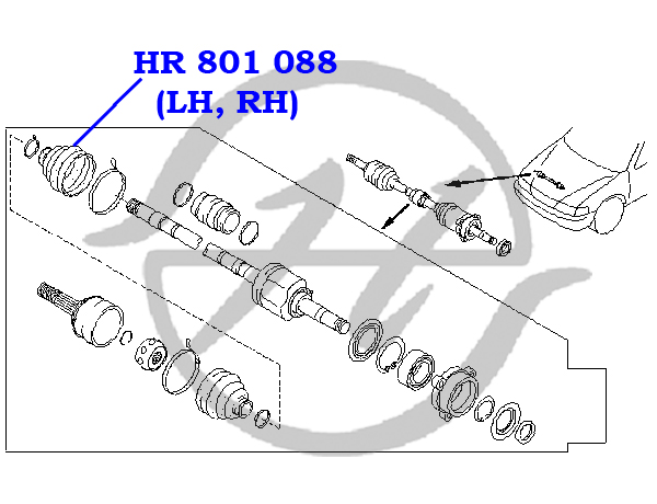Пыльник ШРУСа - Hanse hr801088