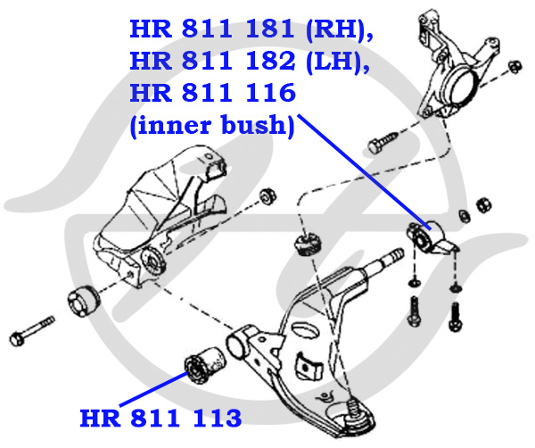 Сайлентблок рычага подвески - Hanse hr811182