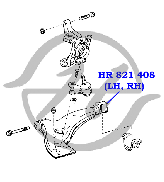 Сайлентблок рычага подвески - Hanse hr821408