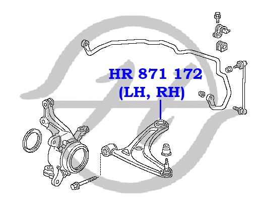 Сайлентблок рычага подвески - Hanse hr871172