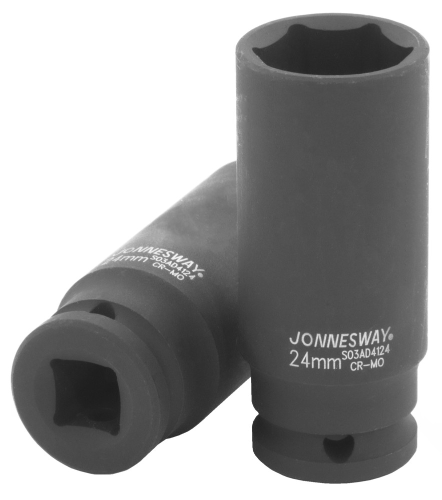 Торцевая головка ударная глубокая 12 DR, 24 мм - JONNESWAY S03AD4124