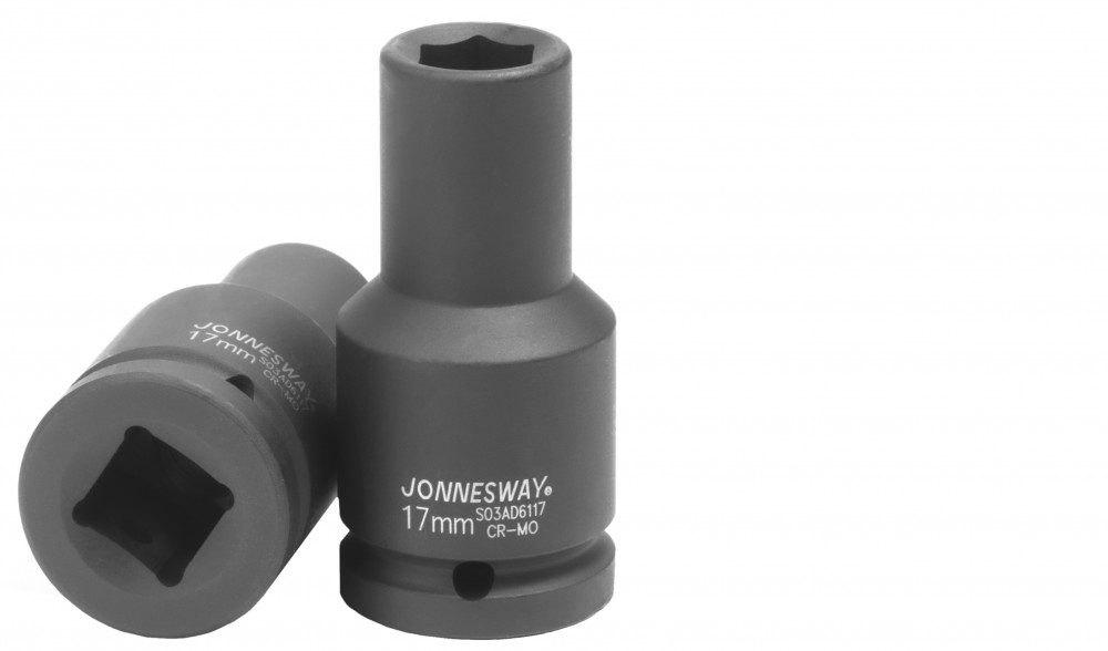 Торцевая головка ударная глубокая 34 DR, 17 мм - JONNESWAY S03AD6117