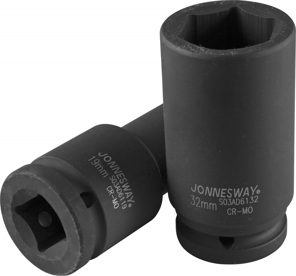 Торцевая головка ударная глубокая 34 DR, 19 мм - JONNESWAY S03AD6119