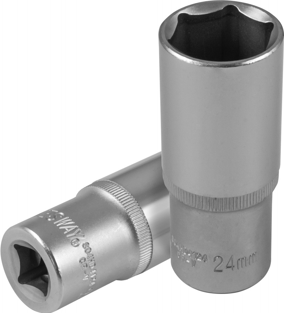 Головка торцевая глубокая 1/2 DR, 24 мм - JONNESWAY S04HD4124