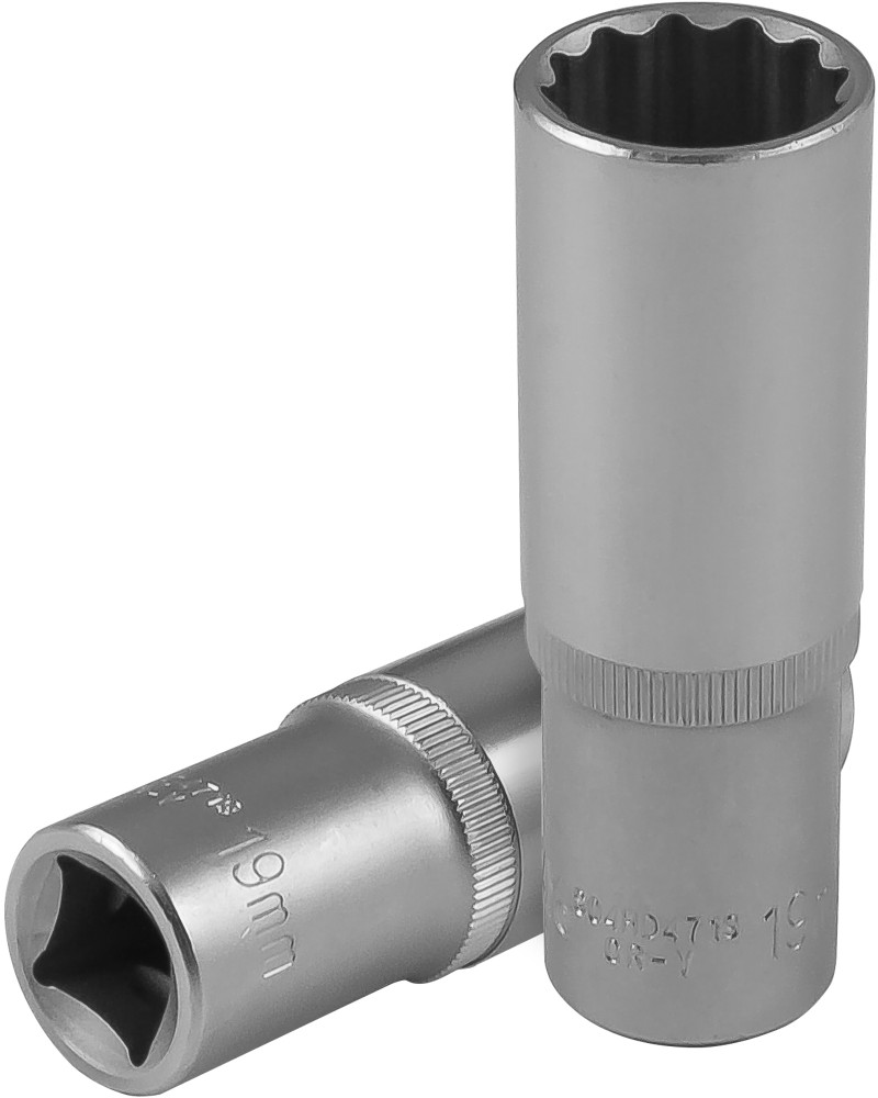 Головка торцевая глубокая 12-гранная 12 DR 19 мм. - JONNESWAY S04HD4719