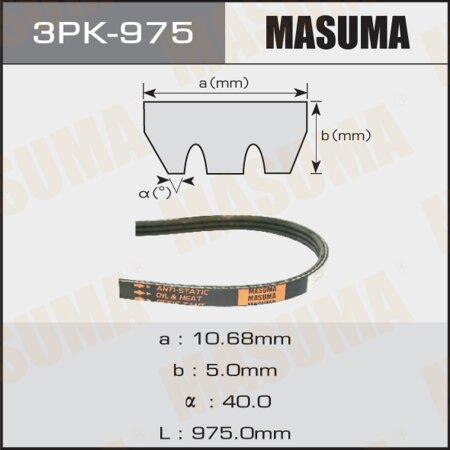 Ремень поликлиновой - Masuma 3PK975