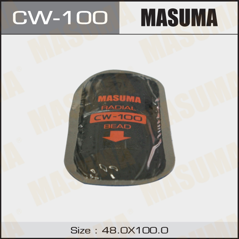 Заплатки кордовые 100х48 мм 1 слой корда (к-т 5шт.) masuma - Masuma CW100