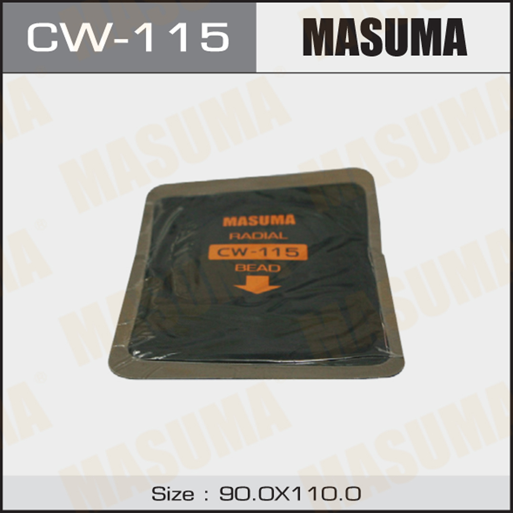 Заплатки кордовые, 110х90mm 1 ШТ. 1 слой корда - Masuma CW115