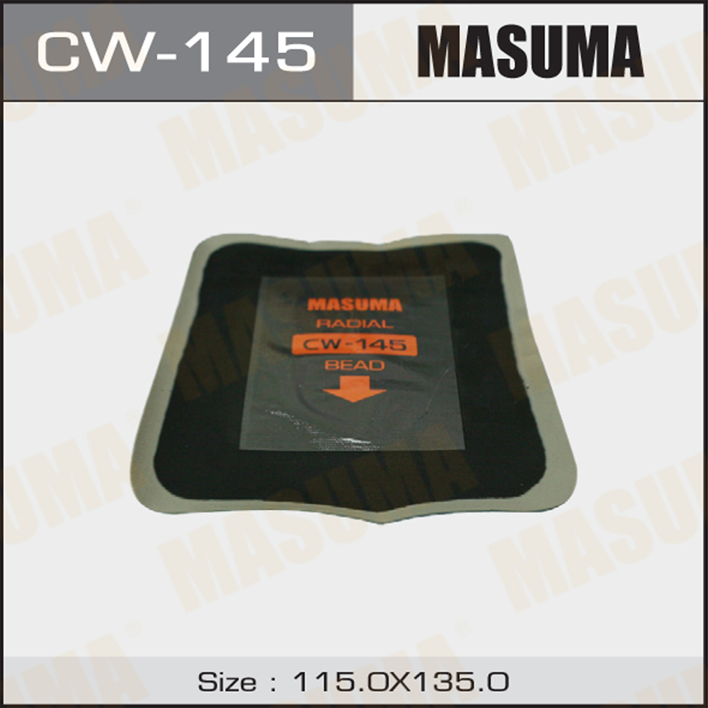 Заплатки кордовые, 135х115mm 3 слоя корда - Masuma CW145