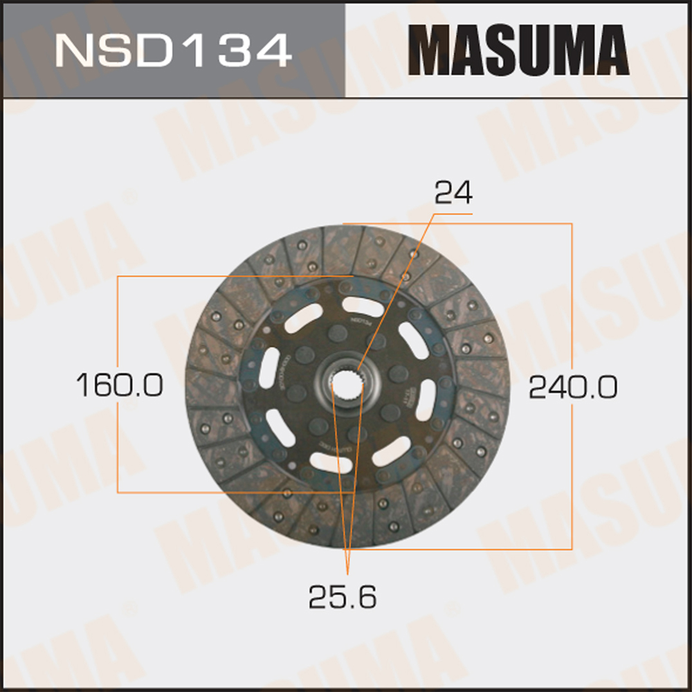Диск сцепления Masuma                NSD134