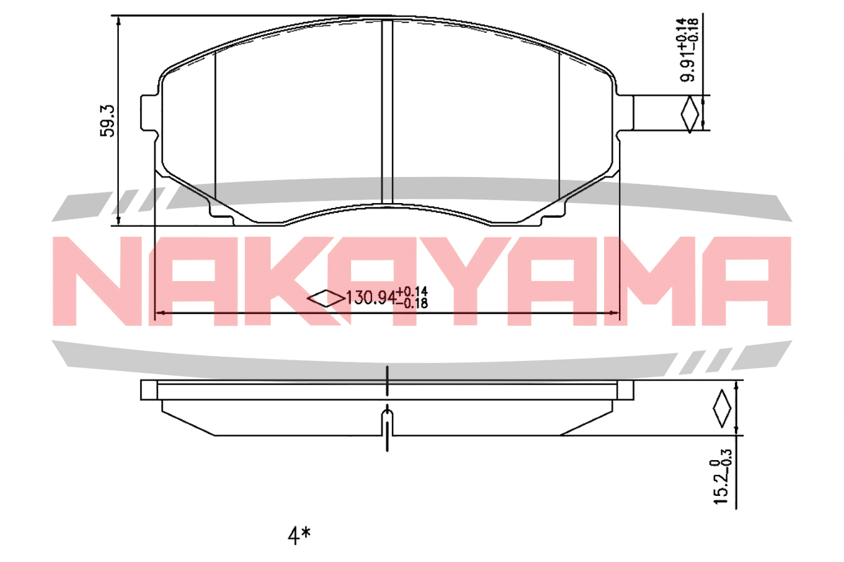 Колодки тормозные дисковые - Nakayama P0348NY