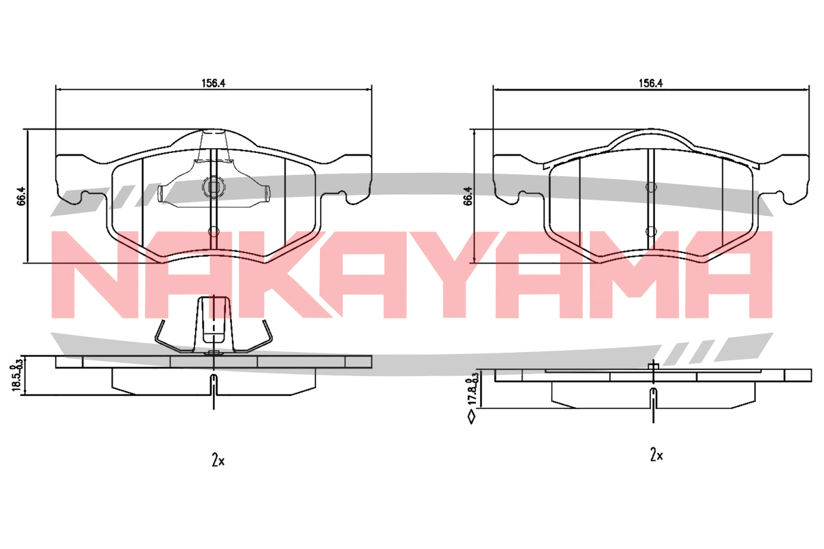 Колодки тормозные дисковые - Nakayama P0380NY