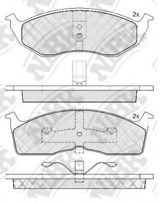 Колодки тормозные дисковые | перед | - NIBK PN0110