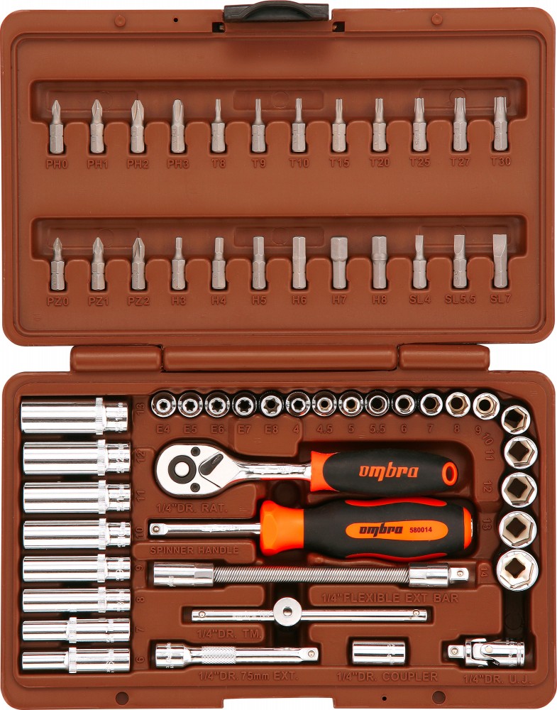 Универсальный набор инструмента, 14 DR 57 предметов - Ombra OMT57S
