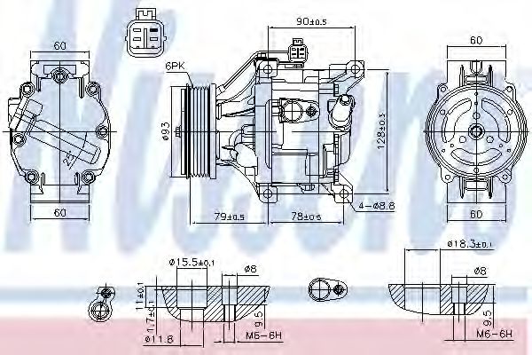 Компрессор кондиционера - Nissens 890036