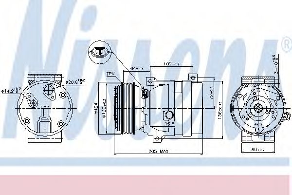 Компрессор кондиционера - Nissens 89435