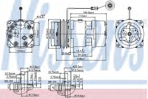 Компрессор кондиционера - Nissens 89439