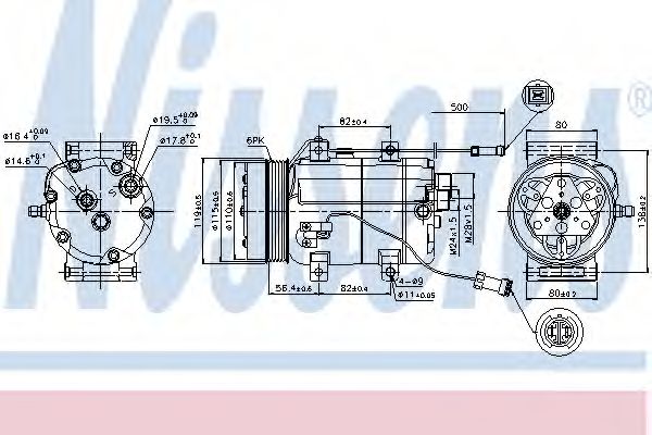 Компрессор кондиционера - Nissens 89452