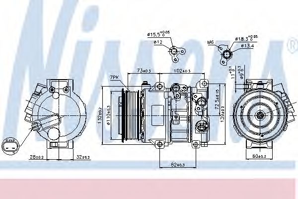 Компрессор кондиционера - Nissens 89516