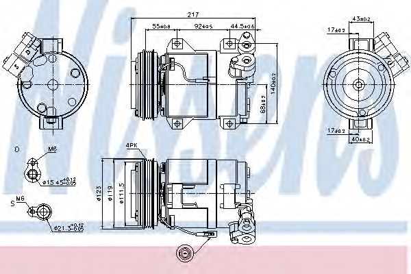 Компрессор кондиционера - Nissens 89519