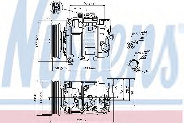 Компрессор кондиционера - Nissens 89529